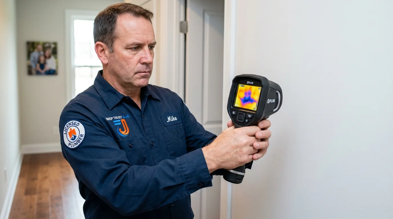 Thermal imaging leak detection by Johns Plumbing LLC in Taunton